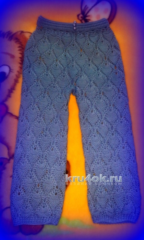 Ажурные брюки Шахарезады. Работа Марины Гололобовой вязание и схемы вязания