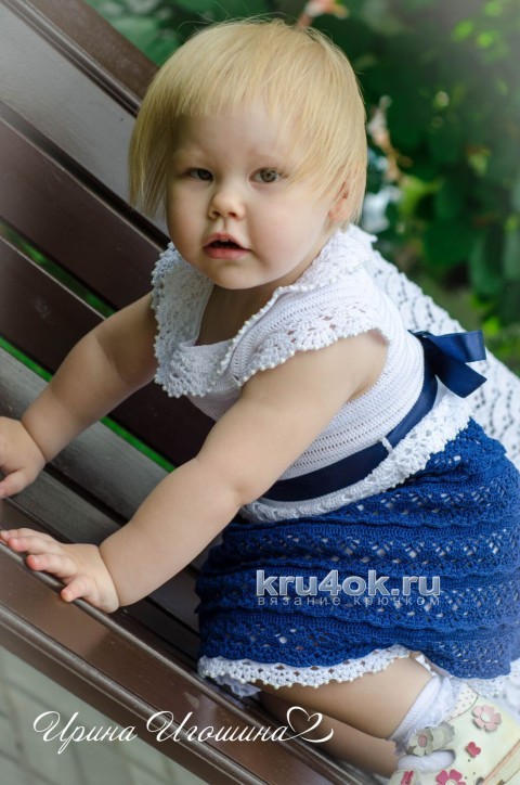 Платье Маленькая леди. Работа Ирины Игошиной вязание и схемы вязания