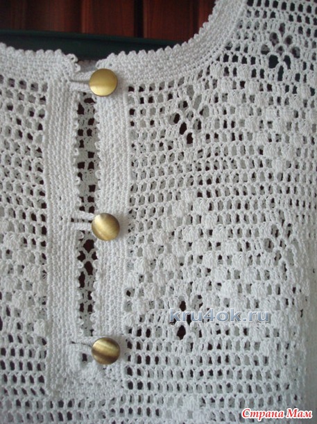 Филеная рубашка. Работа Анжелы вязание и схемы вязания