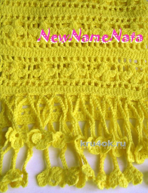 Ажурный шарф. Работа NewNameNata вязание и схемы вязания