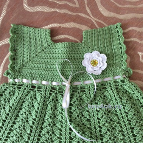 Платье для девочки. Работа Татьяны вязание и схемы вязания