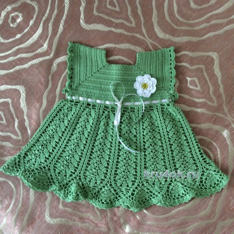 Платье для девочки. Работа Татьяны вязание и схемы вязания