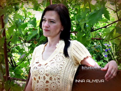 Платье Золотые пески. Работа Inna Aliyeva вязание и схемы вязания