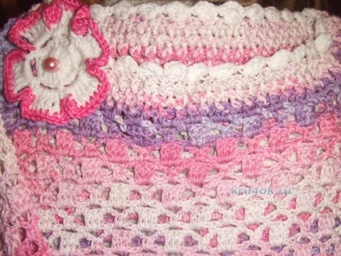 Пуловер летний Розовые сны. Работа Ольги вязание и схемы вязания