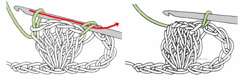 Схемы для вязания берета для женщин в технике фриформ