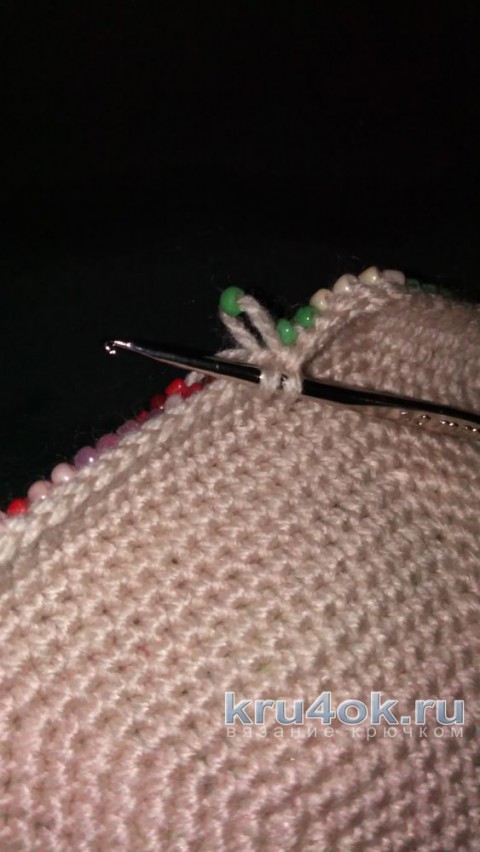 Сумочка крючком с бисером. Работа Ксения вязание и схемы вязания