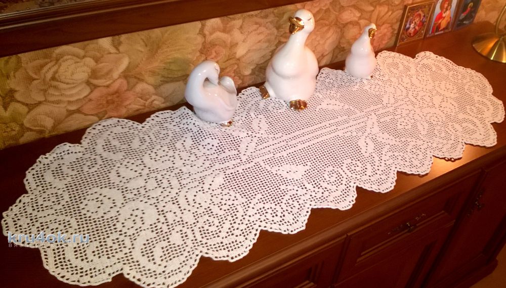 Овальная салфетка крючком, больше 30 схем вязания с описанием и видео ...