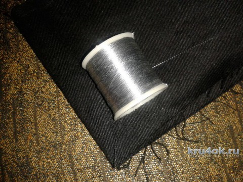 Сумка хозяйственная из ткани с вязаной отделкой вязание и схемы вязания