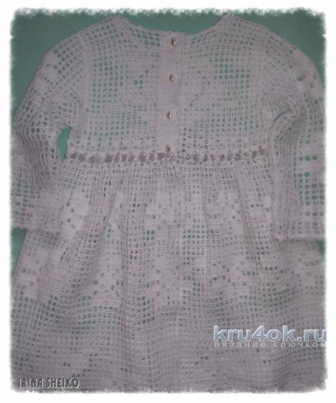 Крестильный комплект для девочки. Работа Ирины Шейко вязание и схемы вязания
