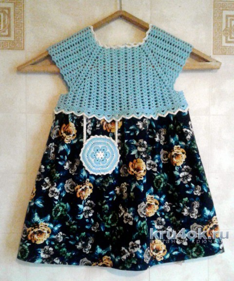Вязаное платье для девочки. Работа Юлии Ковалевой вязание и схемы вязания