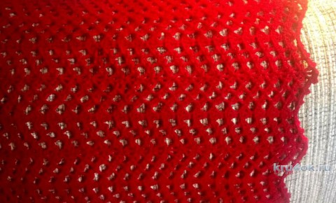 Пуховый шарф крючком. Работа Елены Шевчук вязание и схемы вязания