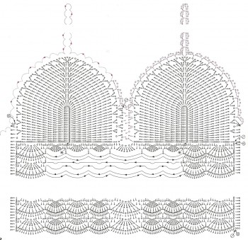 Кроп топ с ананасами крючком схема