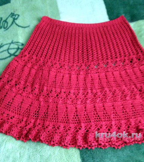 Женская юбка крючком. Работа Лидии Климович вязание и схемы вязания