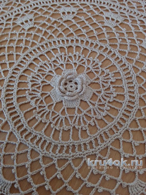 Салфетка Ирландская роза. Работа Снежаны вязание и схемы вязания