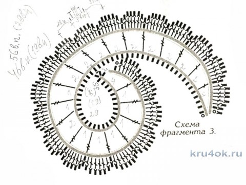 Воротничок в стиле ирландского кружева. Работа Ludmila Maksjutova вязание и схемы вязания