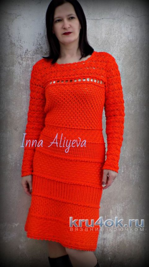 Платье крючком TENERIFE от Vanessa Montoro. Работа Inna Aliyeva вязание и схемы вязания