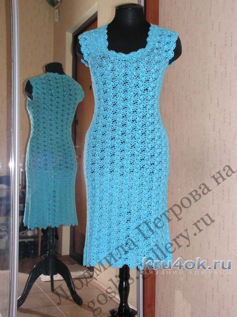 Подвенечное платье крючком. Работа Людмилы Петровой вязание и схемы вязания