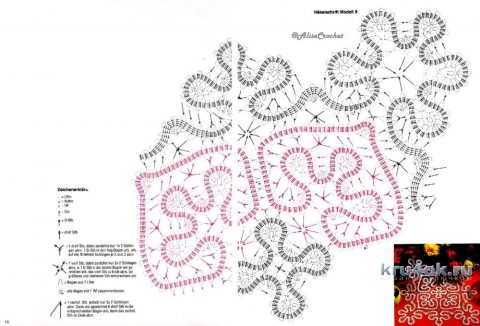 Салфетка Брюггские кружева. Работа Alise Crochet вязание и схемы вязания