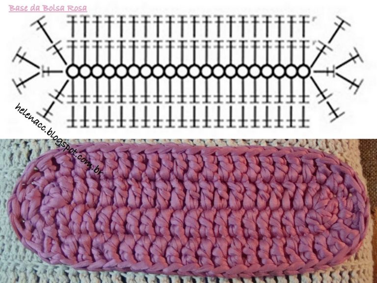 Схема вязания овала крючком из трикотажной пряжи