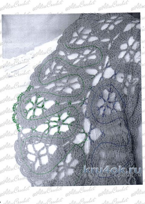 Жилет в технике брюггское кружево Изумрудная зелень вязание и схемы вязания