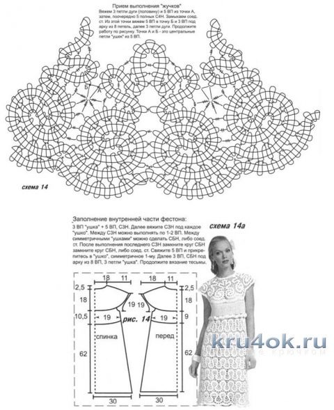 Платье брюгге Метель. Работа Alise Crochet вязание и схемы вязания