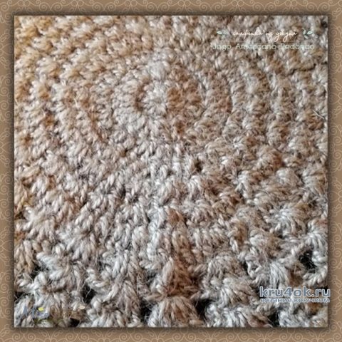 Салфетка из джута крючком. Работа Alise Crochet вязание и схемы вязания