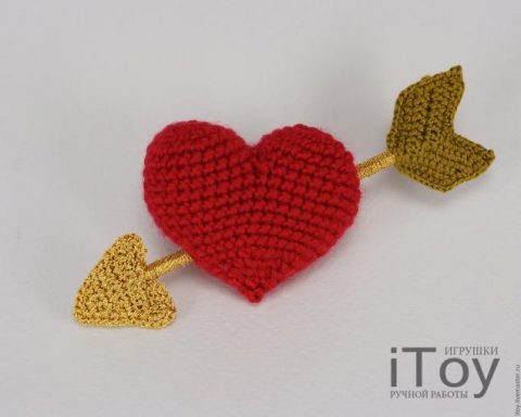 Сердечко - магнит крючком от iToy (Мастерская вязаных игрушек)