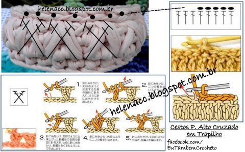 Небольшая корзинка из трикотажной пряжи Небольшая корзинка из трикотажной пряжи