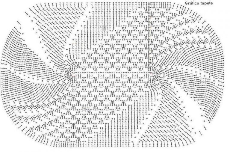 Схема вязания овального коврика крючком