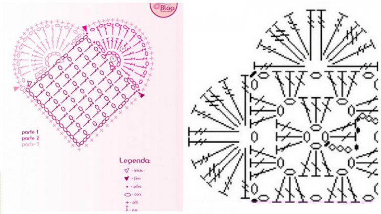Схема вязания крючком сердечко для начинающих простое