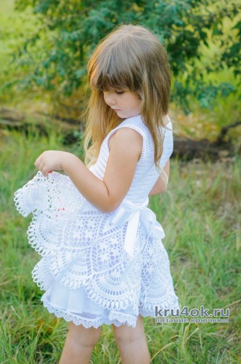 Нарядное платье для девочки. Работа AlenaVerkhovod вязание и схемы вязания