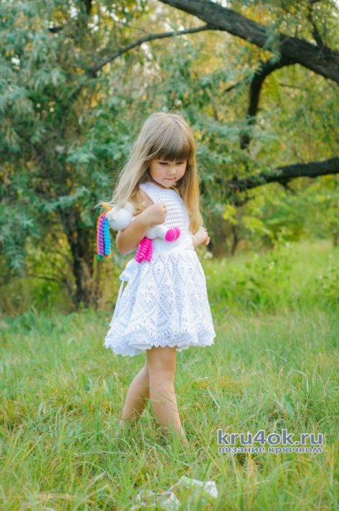 Нарядное платье для девочки. Работа AlenaVerkhovod вязание и схемы вязания