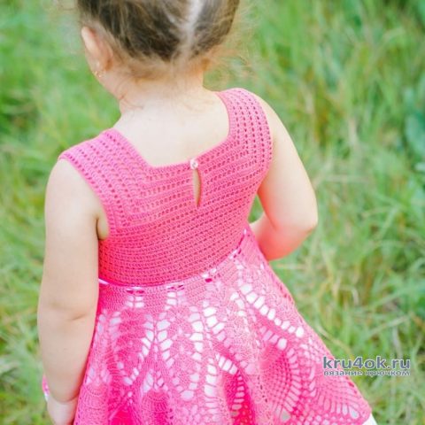 Платье для девочки 3-х лет. Работа AlenaVerkhovod вязание и схемы вязания