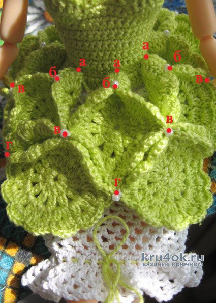 Платье для Барби Кружевная фантазия. Работа Alise Crochet вязание и схемы вязания