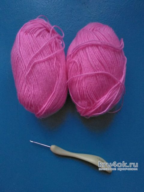 Детский розовый плед крючком. Работа Людмилы Ильичевой вязание и схемы вязания