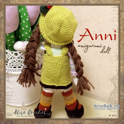 Anni - кукла амигуруми, связанная крючком. Работа Alise Crochet вязание и схемы вязания