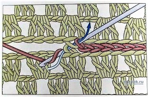 Вязанный крючком чехол для стула. Работа Галмика вязание и схемы вязания