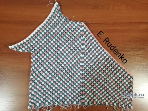 Женский вязаный пуловер. Работа Евгении Руденко вязание и схемы вязания