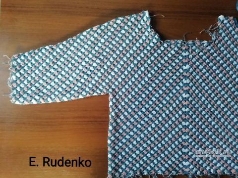 Женский вязаный пуловер. Работа Евгении Руденко вязание и схемы вязания