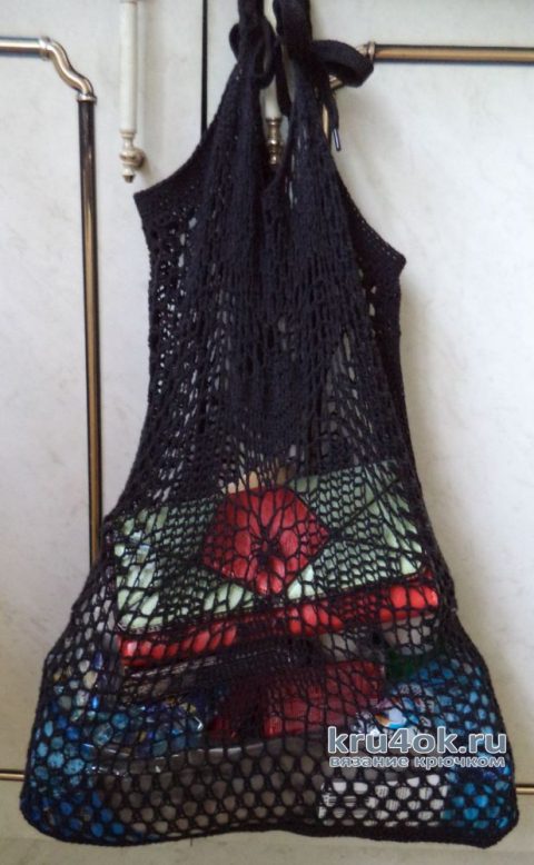 Две сумки - авоськи, связанные крючком. Работы Анны вязание и схемы вязания