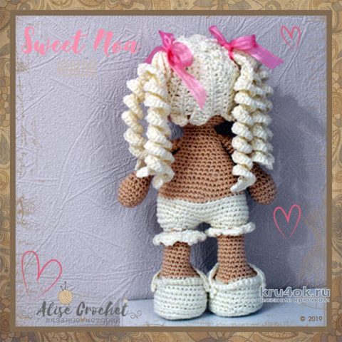 Куколка Sweet Noa, связанная крючком. Работа Alise Crochet вязание и схемы вязания