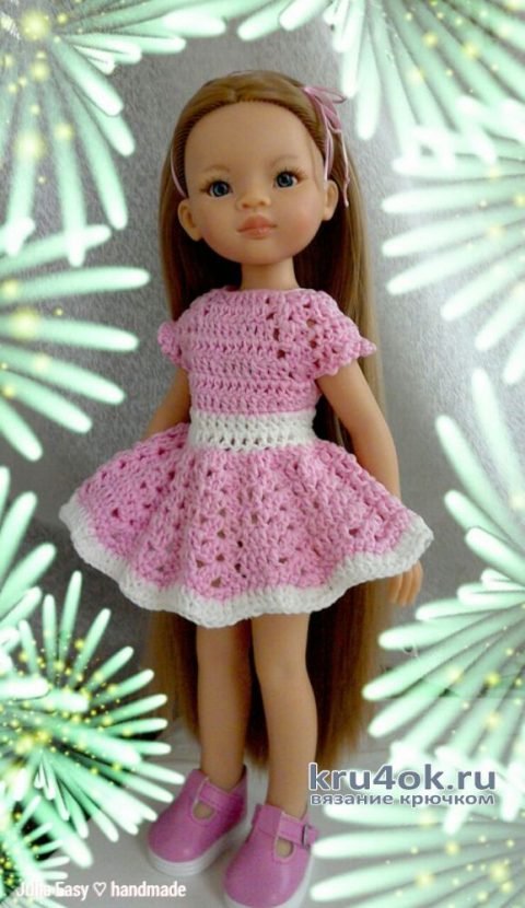 Платье SISSY для куклы Paola Reina. Работа Julia Easy вязание и схемы вязания