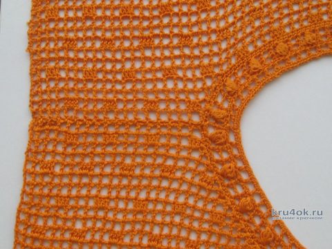 Туника Подсолнухи в филейной технике. Работа Ларисы вязание и схемы вязания