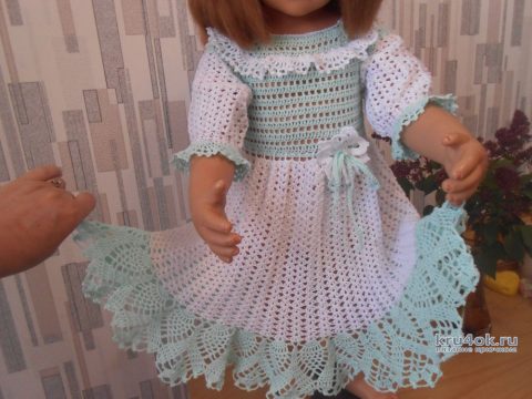 Вязанное крючком нарядное платье для девочки вязание и схемы вязания