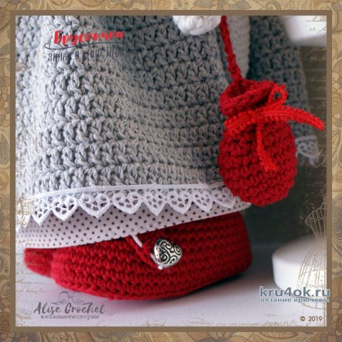 Вязаная игрушка Брусничка - заяц в стиле Tilda. Работа Alise Crochet вязание и схемы вязания