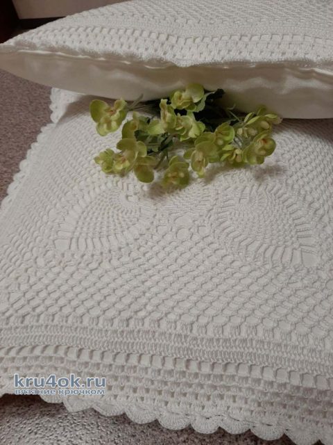 Декоративные наволочки на диванные подушки. Работа Татьяны вязание и схемы вязания
