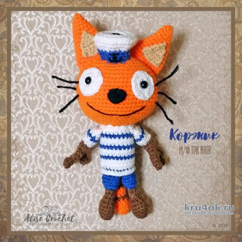 Карамелька и Коржик из м/ф Три кота. Работа Alise Crochet вязание и схемы вязания