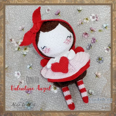 Кукла амигуруми Valentine Angel. Работа Alise Crochet вязание и схемы вязания