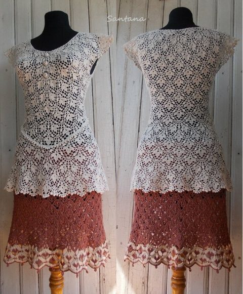 Туника Подснежник крючком Туника Подснежник крючком