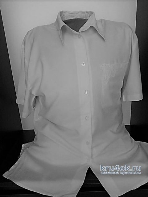 Комбинированная блузка. Работа Аллы вязание и схемы вязания